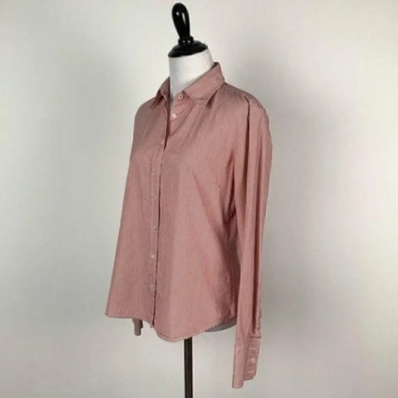 J crew button down top size M pinstripes career - Picture 8 of 9